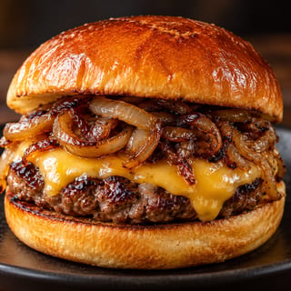 The Classic Grill Burger with fries