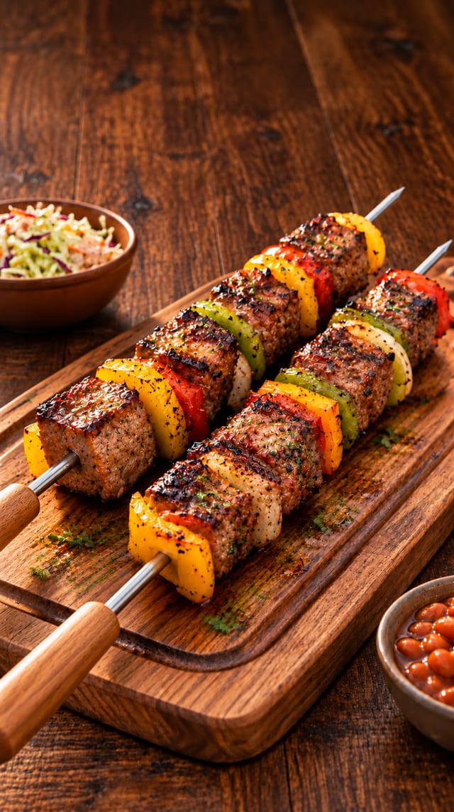 Beef Skewers.