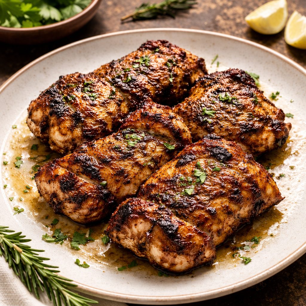Lebanese Boneless Thighs (4 Pieces).
