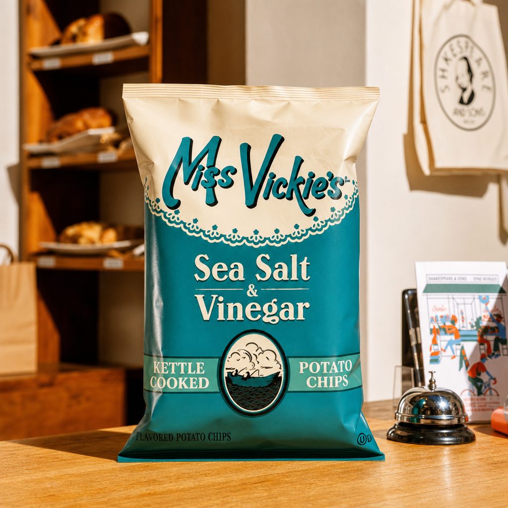Miss Vickie S® Sea Salt and Vinegar Flavored Potato Chips.