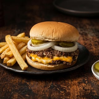 Steakhouse Burger with fries