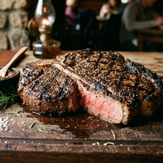 Porterhouse/ t-bone Steak in Cowboy Espresso Steak Rub