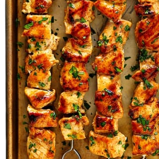65 Chicken Masala (4 Skewers) with Fries