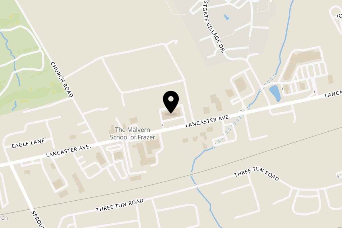 Map showing the location of BAR-B-Q BOUTIQUE Frazer - PA on 365 Lancaster Ave in Malvern
